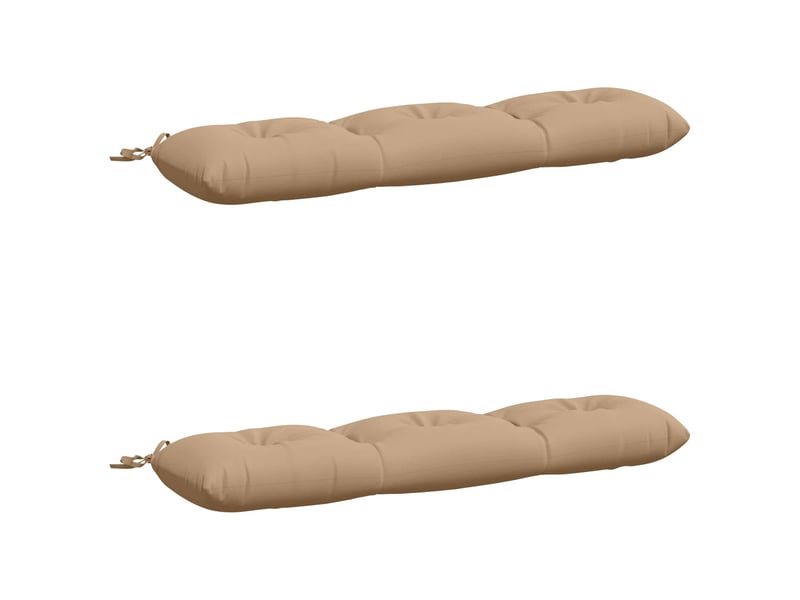 Lot de 2 coussins de banc, coussins d'assise vianen 100 % polyester sable cf57666 - Conforama A