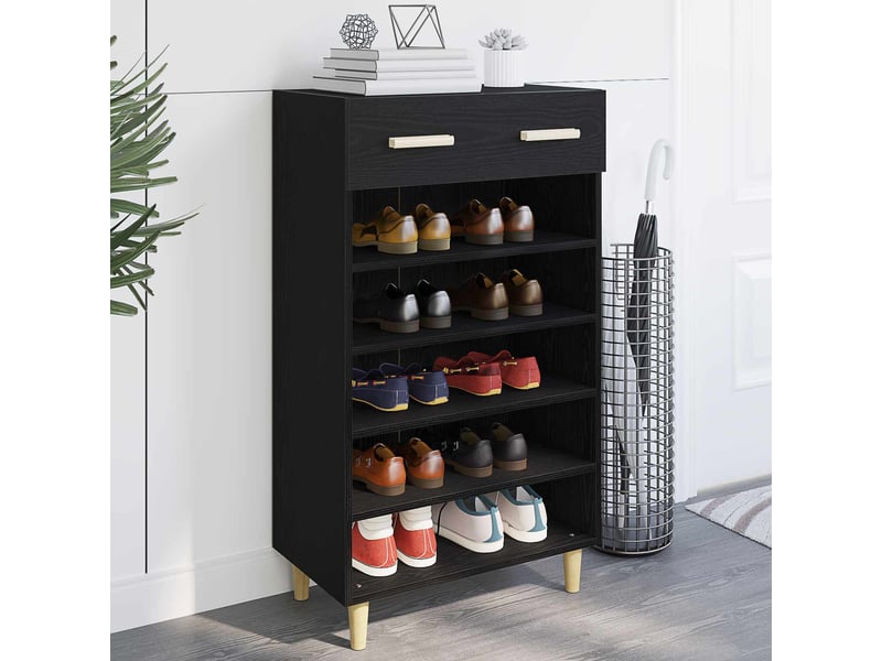  Meuble à chaussure, cabinet à chaussures 60x35x105 cm bois d'ingénierie shl9895  - Conforama B