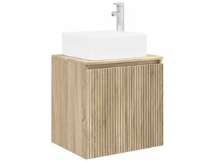 Vanité de lavabo mural, meuble de rangement chêne sonoma 49.5x41x63 cm shl8756