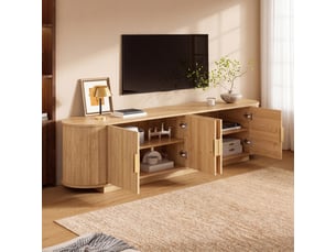 Meuble tv coloris naturel 180 cm   