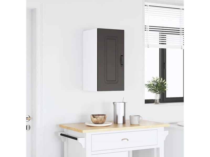  Meuble de rangement, armoire murale de cuisine kalmar noir bois d'ingénierie shl1279  - Conforama B