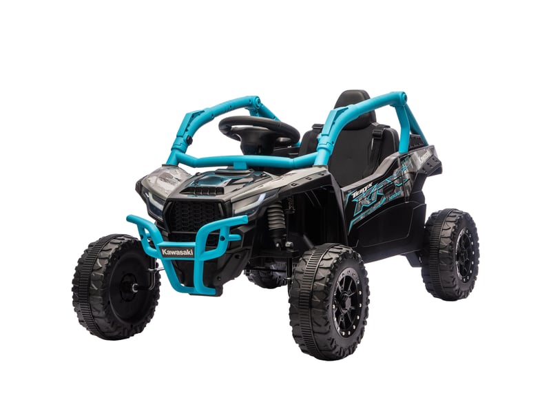  Voiture électrique kawasaki teryx krx 1000 12v sous licence pour enfants, télécommande, suspension arrière, bleue  - Conforama B