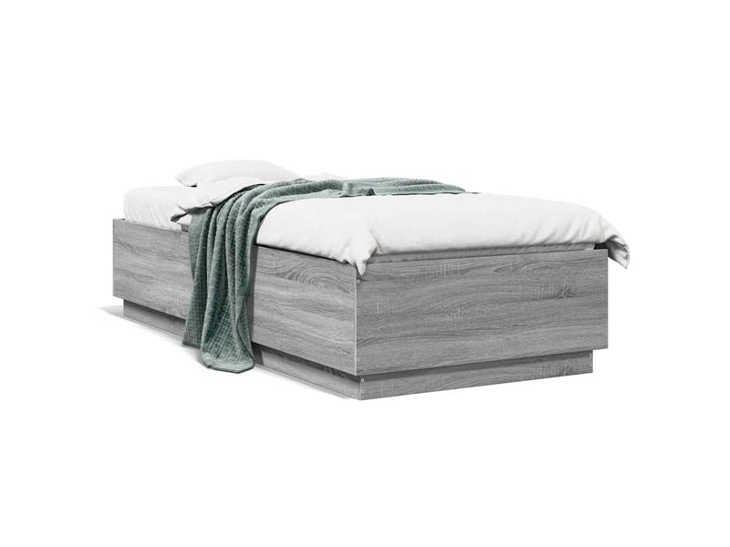  Lit simple- lit adulte -  cadre de lit sans matelas sonoma gris 100x200 cm  - Conforama A