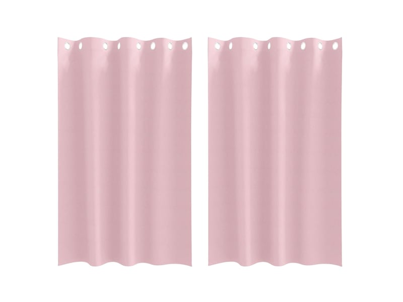 Lot de 2 rideaux occultants, rideaux black-out avec anneaux rose bébé 175 x 140 cm cf44746 - Conforama B