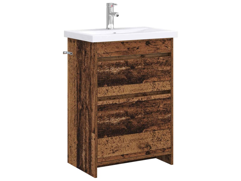 Ensemble de mobilier de salle de bain bois ancien shl4387 - Conforama A