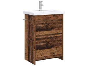 Ensemble de mobilier de salle de bain bois ancien shl4387