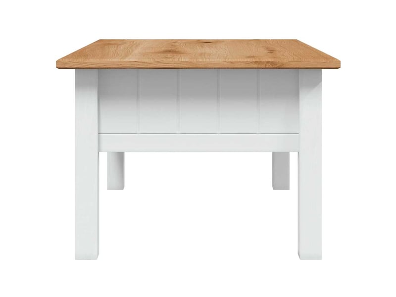  Table basse rectangulaire | table de salon blanc 100x60x43,5 cm pin massif assortiment panama  - Conforama E