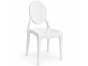 Chaise de salle à manger transparent - arthur blanc