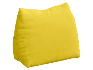 Coussin de dos, coussin de dossier jaune clair 45 x 20 x 35 cm tissu cf54783