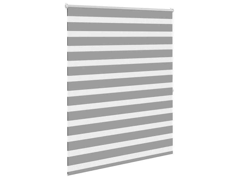 Store vénitien zebra, store de fenêtre 140,9 x 175 cm, largeur du tissu 136,7 cm, gris cf48203  - Conforama C