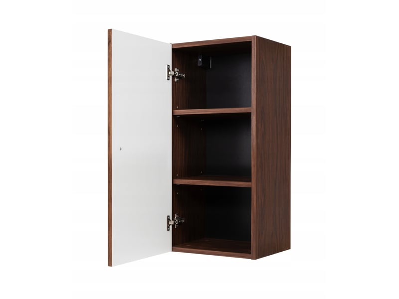 Demi colonne suspendue de salle de bain bello noyer foncé 35 × 68 cm - Conforama E