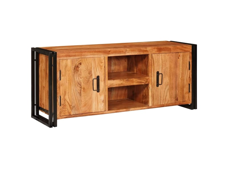  Meuble tv - banc tv - meuble de rangement marron 120 x 33 x 50 cm bois d'acacia massif  - Conforama B