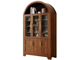 Buffet 6 porte(s) 0 tiroir(s) <strong>HAVRYA</strong> <strong></strong> - 110 cm coloris bois foncé