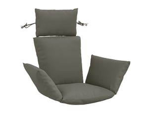 Coussin pour balançoire de chaise d'œuf, coussin d'intérieur et d'extérieur adirondack putten 100 % polyester gris 60 x 145 x 10 cm cf50068