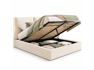 Lit coffre 160x200 cm coloris beige