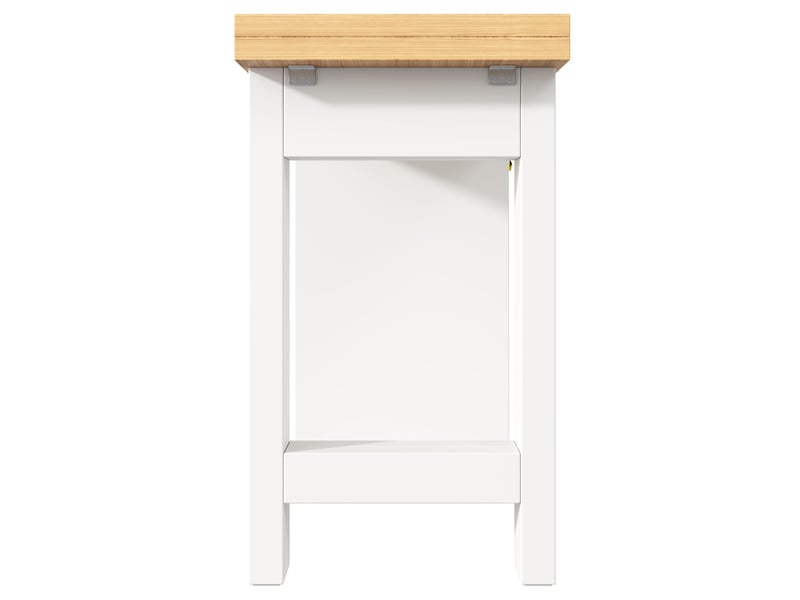  Îlot de cuisine extensible avec led en mdf blanc 120-200x40x75.5 cm - pangivo  - Conforama E