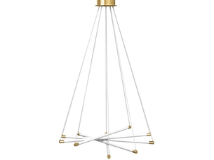 Suspension led design 82 cm – goldblanc – 5 bras réglables, éclairage intégré 50w