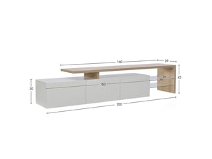 Meuble tv coloris blanc  <strong></strong>  <strong></strong>