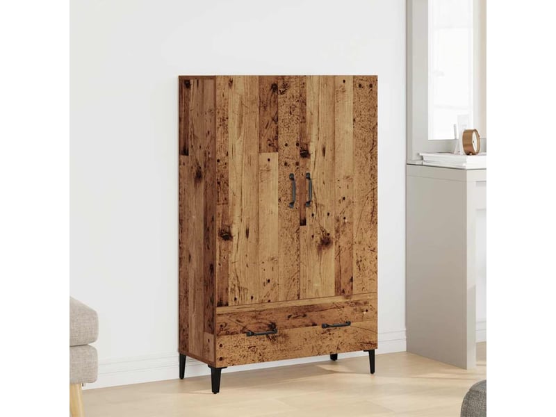  Buffet haut - bahut - meuble de rangement vieux bois 70x31x115 cm bois d'ingénierie  - Conforama A