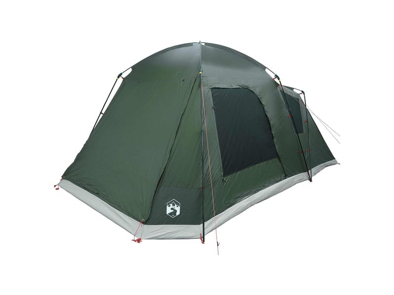 Tente de camping, tente cabane 8 personne vert armée polyester et acier shl76979 - Conforama C