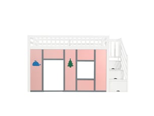 Lit mezzanine 90x200 cm coloris blanc