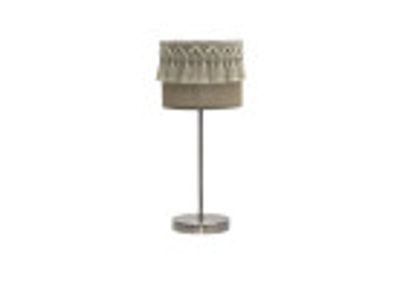  Lampe à poser fabrilamp ekaterina toile de jute 1 x e14 43 x 17 x 17 cm 188271014 - Conforama B