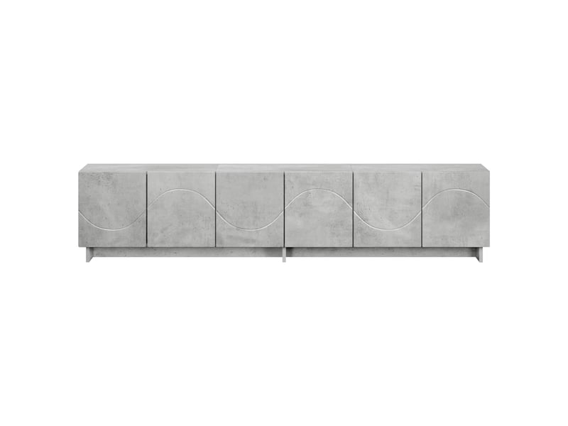  Meuble tv, banc tv 180x34,5x40 cm gris béton bois d'ingénierie shl17345  - Conforama D