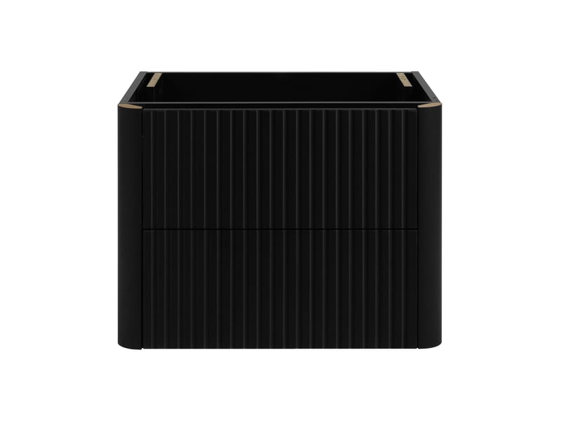  Meuble sous vasque suspendu linea 60 cm noir  - Conforama D