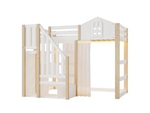 Lit mezzanine 90x200 cm coloris bicolore