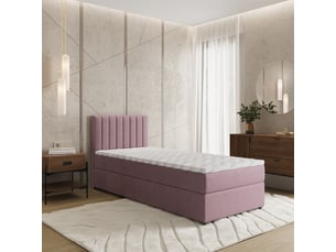 Lit avec rangement 100x200 cm <strong>MASSENO</strong> <strong></strong> coloris rose