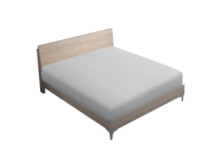 Drap housse 160x200cm avec bonnet 30cm – gris clair