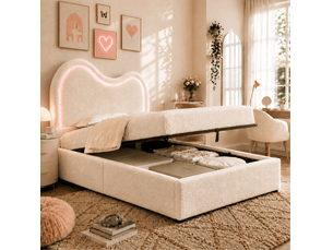 Sommier coffre 90x200 cm MIVRAY épaisseur 107 cm vendu sommier coffre, sans matelas
