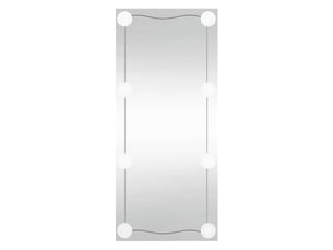 Miroir mural avec lumières led 50x100 cm verre rectangulaire cf62823