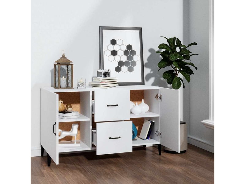  Buffet - bahut - meuble de rangement blanc 100x36x60 cm bois d'ingénierie  - Conforama C