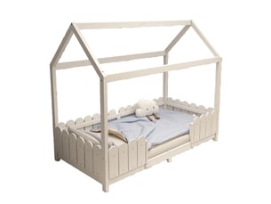 Lit cabane 90x200 cm WISHDOR   coloris blanc