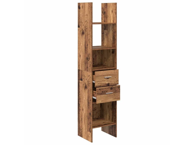  Bibliothèque 2 niveaux, armoire à livres 40 x 35 x 180 cm bois d'ingénierie shl3702  - Conforama E
