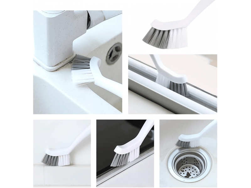  Brosse nettoyage salle de bain,brosse de nettoyage cuisine,2 brosses,blanc gris,outil d'élimination des taches intégré,pour cuisine  - Conforama C