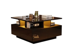 Table basse rectangulaire coloris noir <strong></strong> <strong></strong> - 70 cmx70 cm