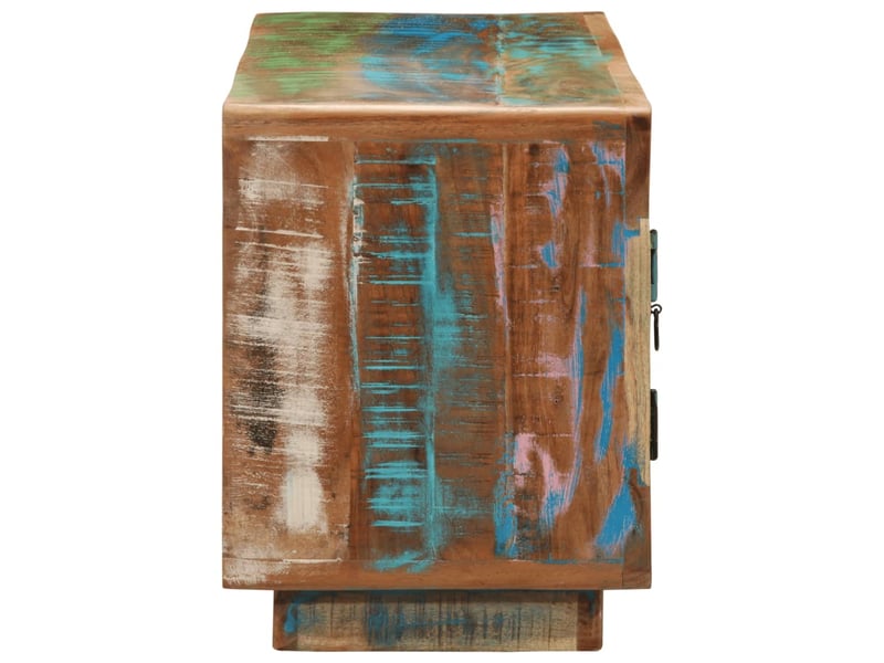  Meuble tv - banc tv - meuble de rangement 110x30x40 cm bois massif de récupération  - Conforama C
