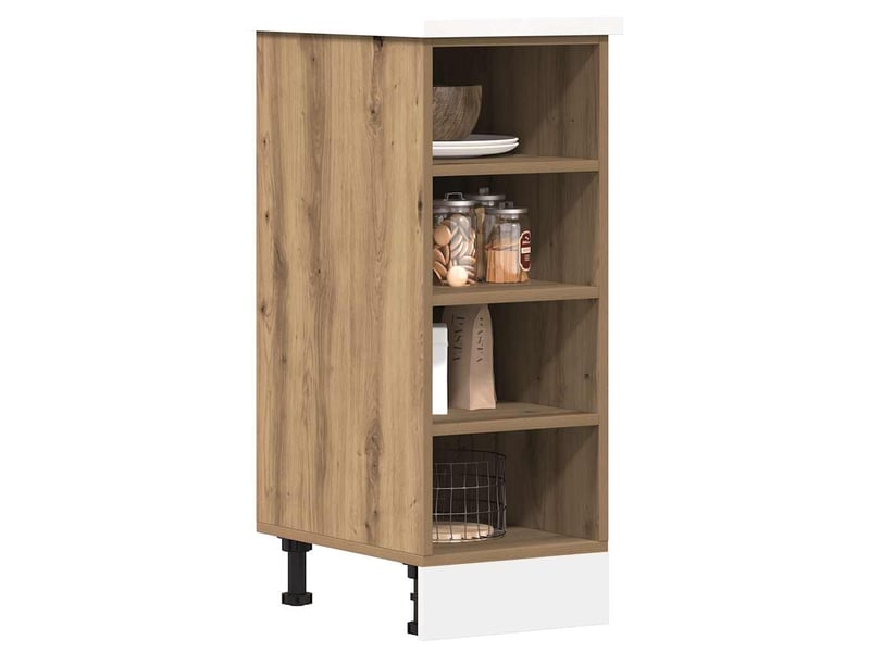 Meuble bas de cuisine chêne artisanal 30x44,5x81,5cm bois d'ingénierie - Conforama C