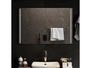 Miroir de salle de bain, miroir de toilette led transparent 90 x 60 cm verre trempé cf62632