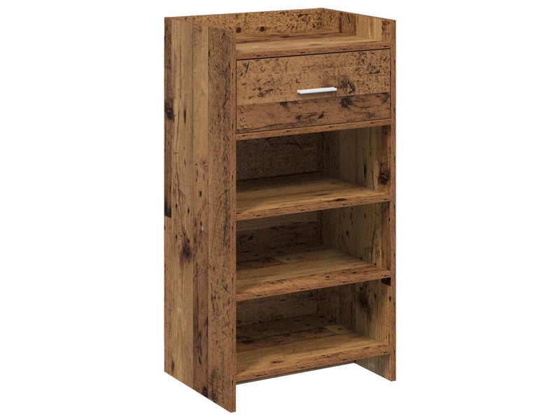  Meuble à chaussure, cabinet à chaussures avec tiroir bois ancien 48x36x92 cm  - Conforama A