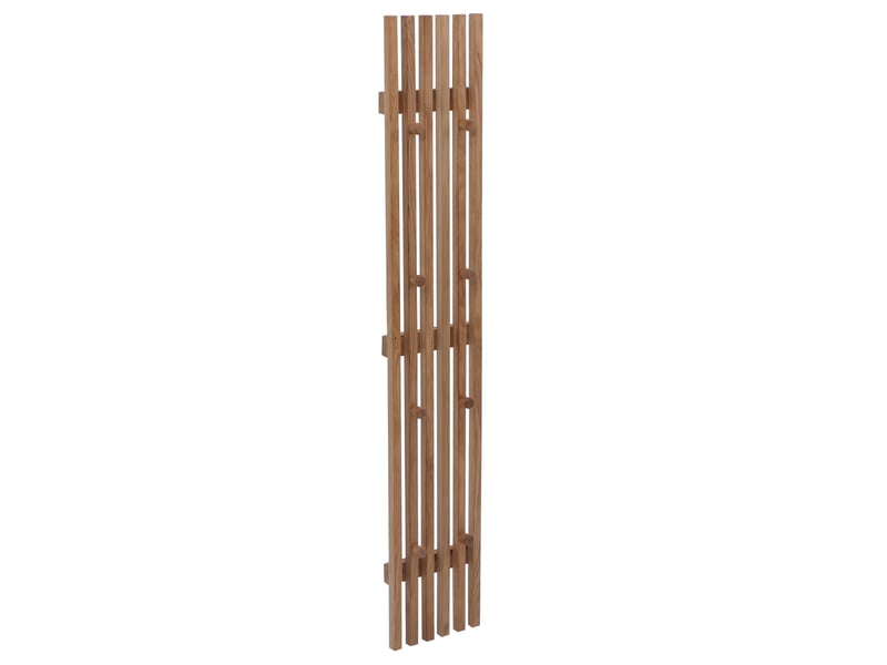 Mca panneau vestiaire hwc-p56, patère murale, patère en bois, 8 crochets, bois massif, 120 x 21 cm, chêne  - Conforama A