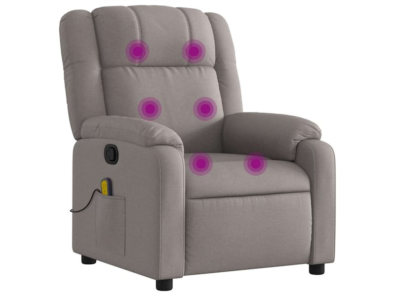  Fauteuil de massage - fauteuil relax inclinable taupe tissu  - Conforama A