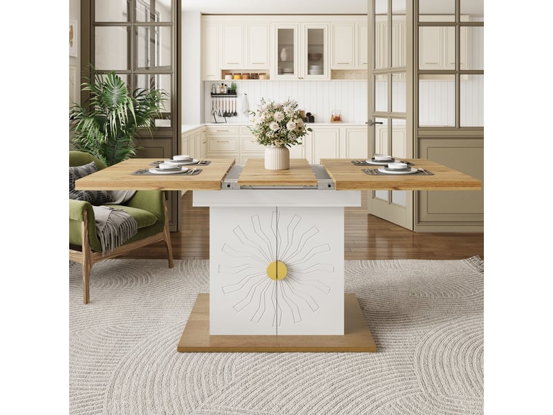  Table à manger extensible avec rangement 110-140 x 70 cm evryae  - Conforama C
