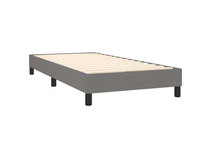  Lit simple, sommier à lattes de lit avec matelas gris foncé 100x200cm tissu shl24873  - Conforama D