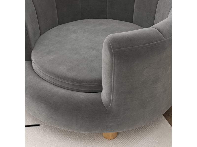  Canapé pour votre petit compagnon gris en tissu lavable, dossier enveloppant, coussin en mousse et pieds en bois, jusqu'à 4,5 kg  - Conforama D