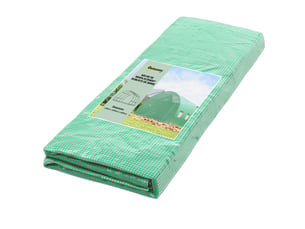 Bâche de rechange serre tunnel 9 m², bâche 3 x 3 x 2 m pe anti-uv imperméable 6 fenêtres + porte enroulable zippée vert foncé