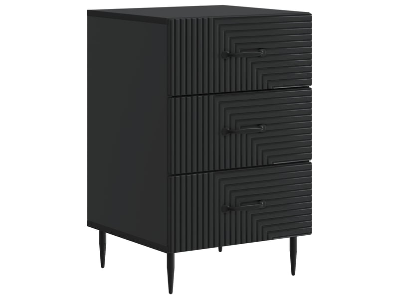  Table de chevet noir 43 x 41 x 66,5 cm bois d'ingénierie  - Conforama B