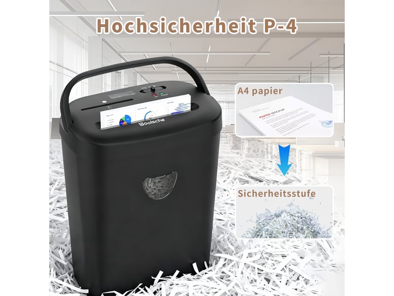  Destructeur de papier coupe croisée - ultra-silencieux 60 db - capacité 12 feuilles - coupe croisée 4x38 mm 36x24.4x46.4cm - Conforama C